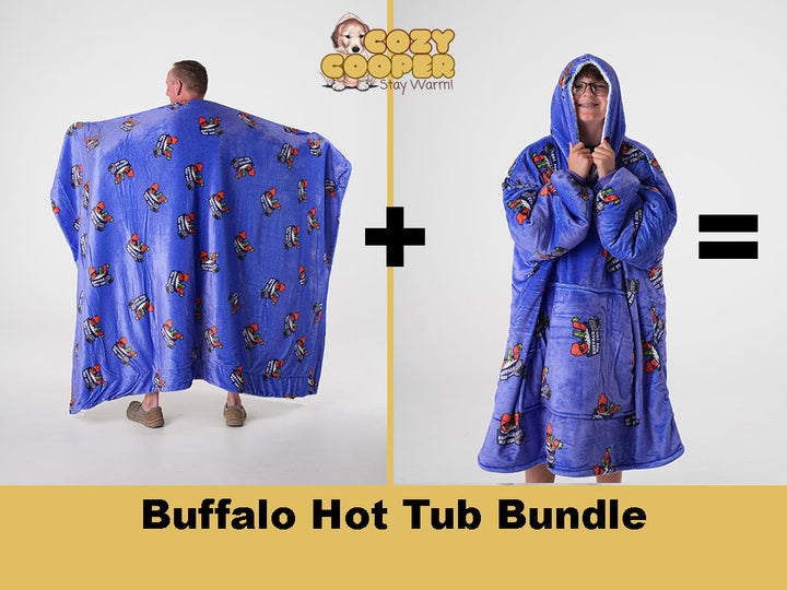 Hoodie/Blanket Cozy Buffalo Hot Tub